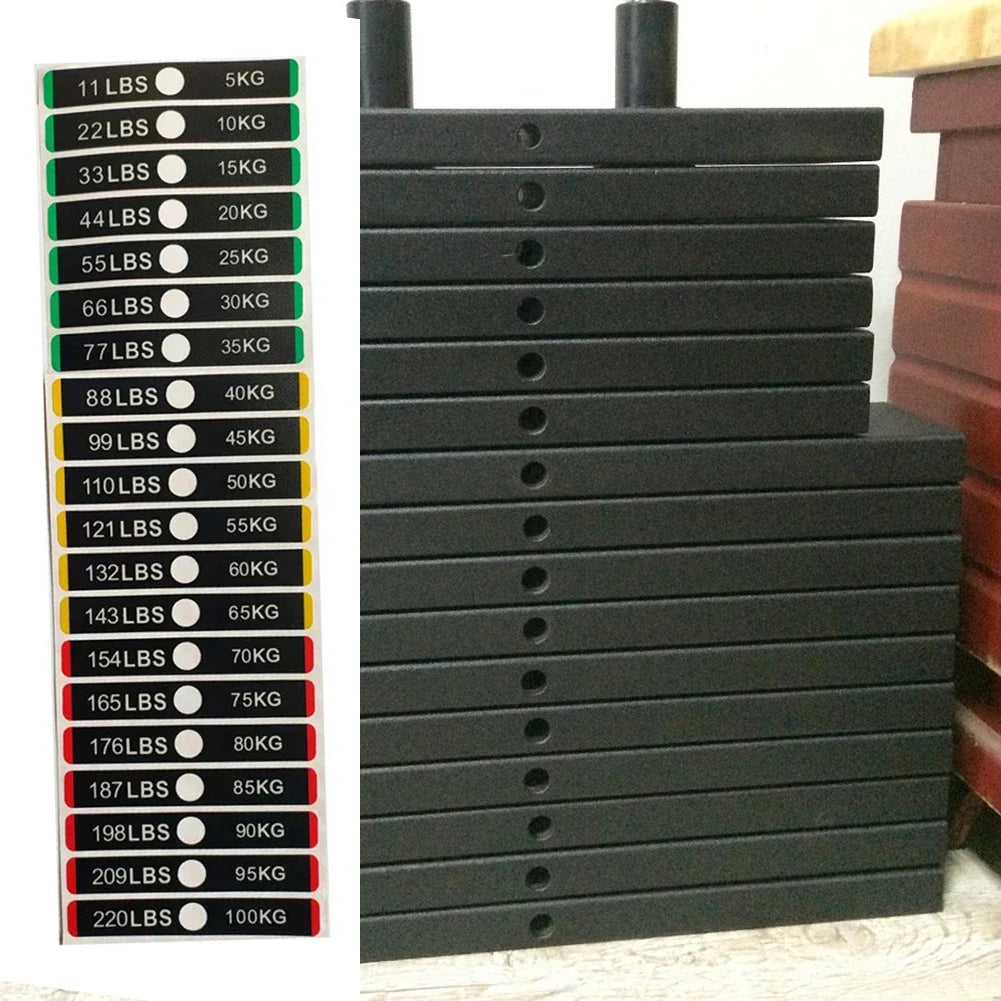 Weight Stack Number Stickers