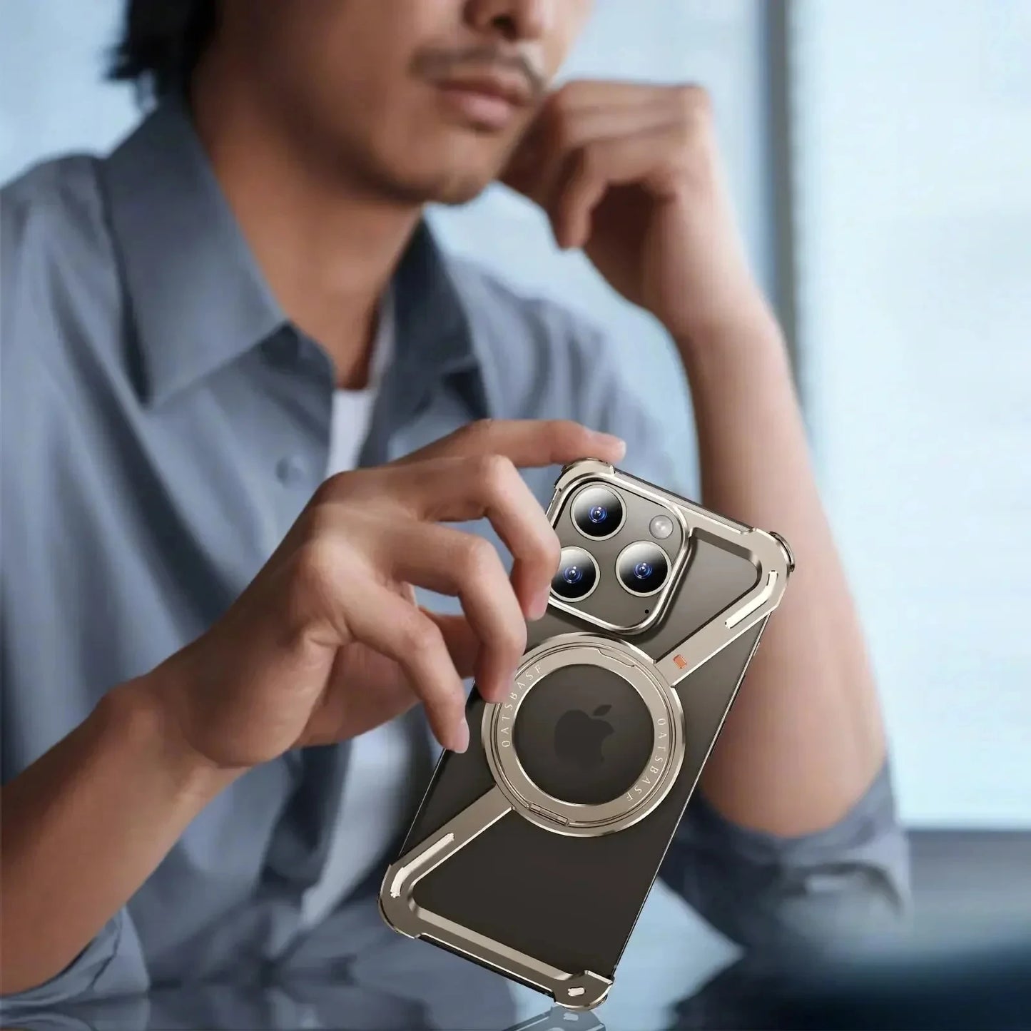 Z-Shape Aluminum Rimless Magnetic Case