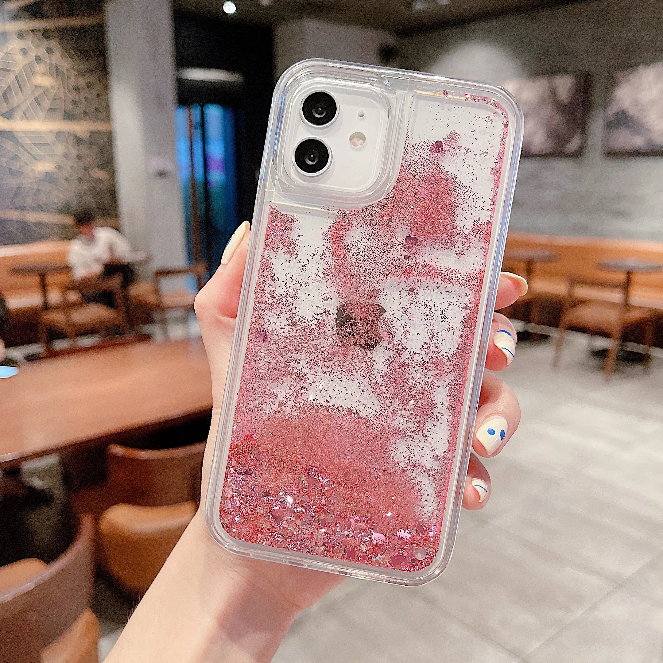 Glitter Quicksand Liquid Case – Soft Transparent Sand Cover for iPhone