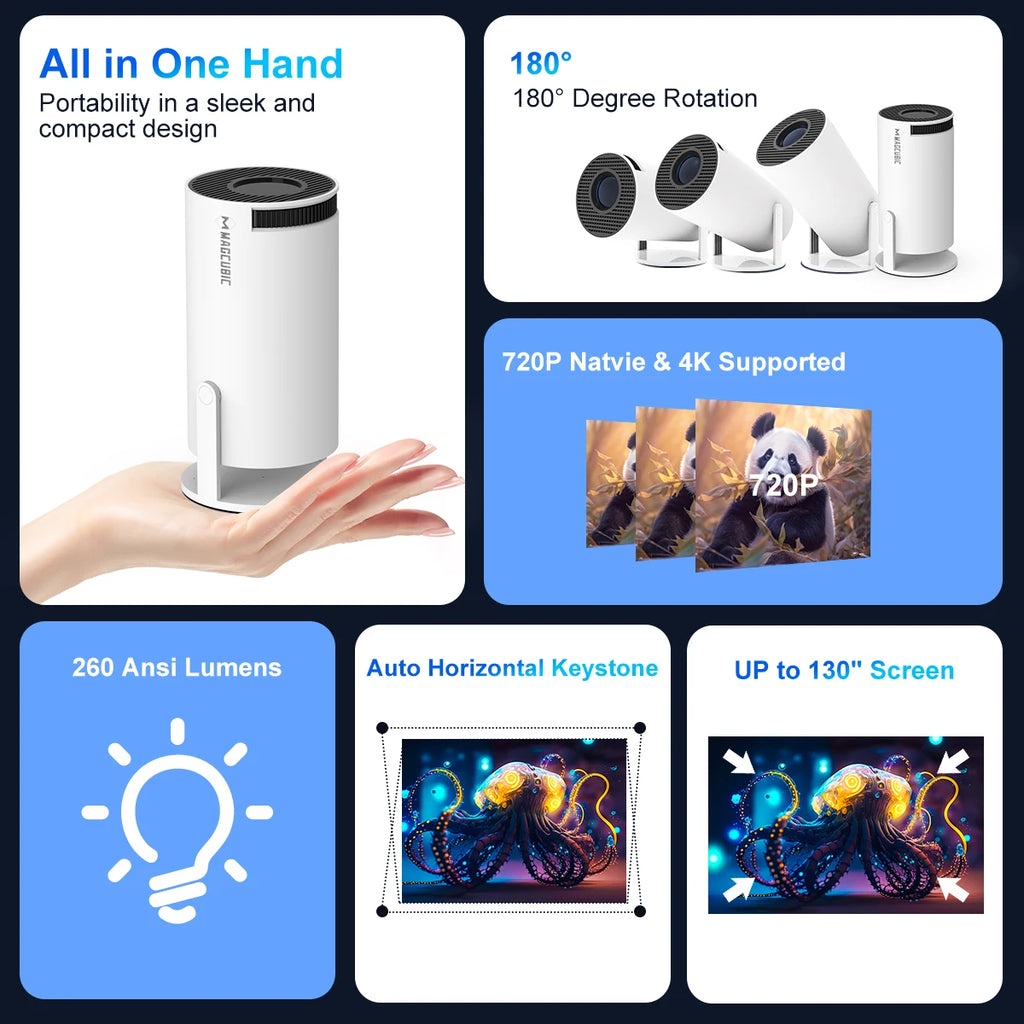 4K Projector Home & Outdoor Cinema