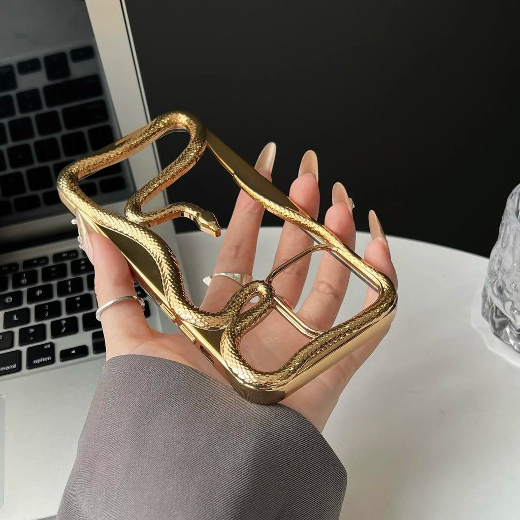 Luxury Hollow Snake Plating Phone Case