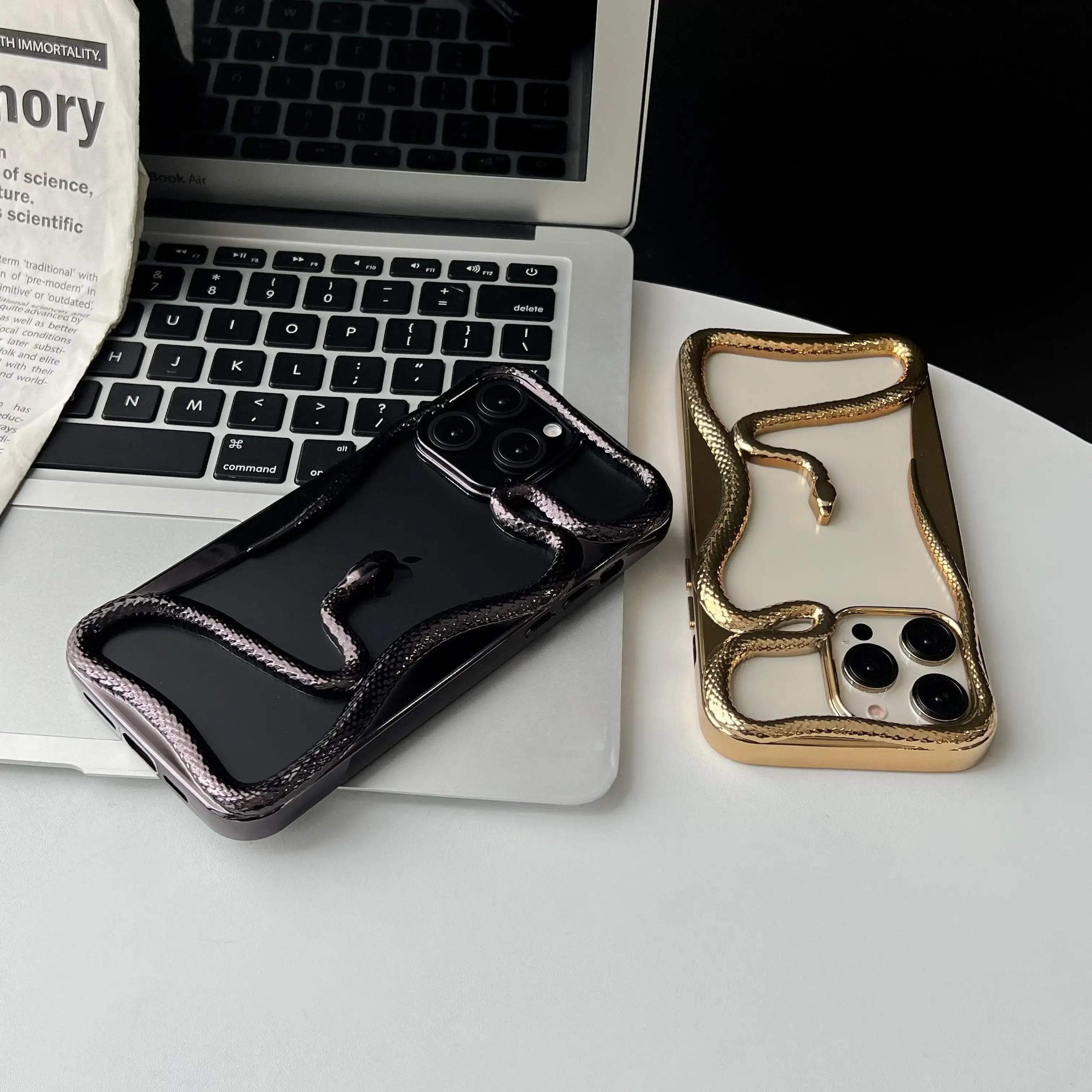 Luxury Hollow Snake Plating Phone Case
