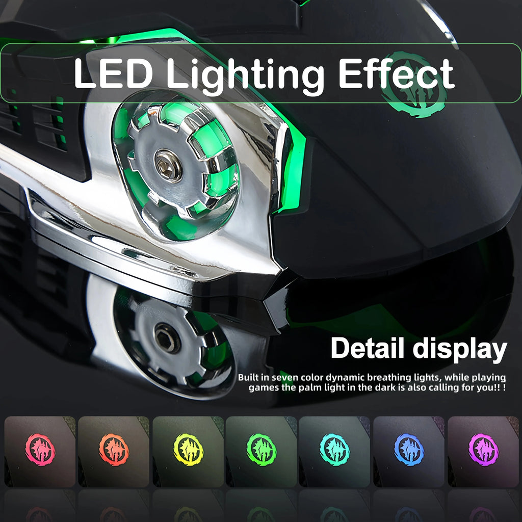 RGB Bluetooth 5.2 & 2.4G Wireless Gaming Mouse – Rechargeable, Silent, 3600 DPI for Laptop