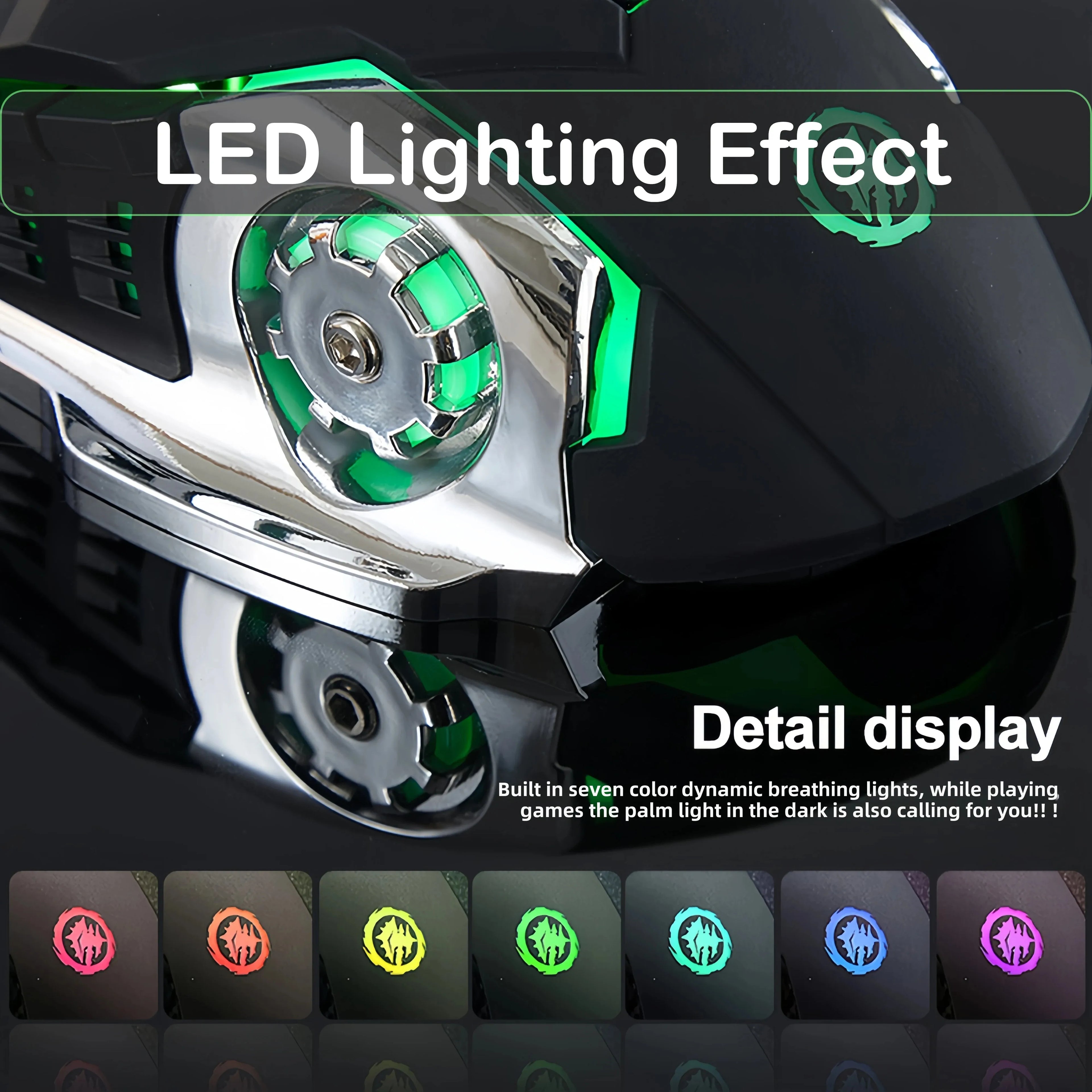 RGB Bluetooth 5.2 & 2.4G Wireless Gaming Mouse – Rechargeable, Silent, 3600 DPI for Laptop