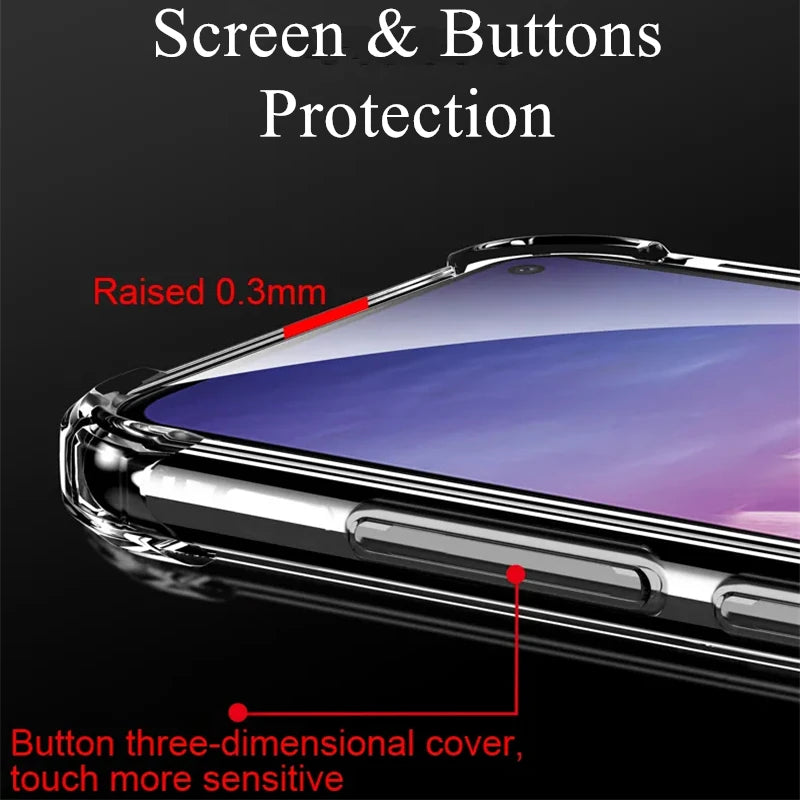 Crystal Clear Shockproof Case for Samsung