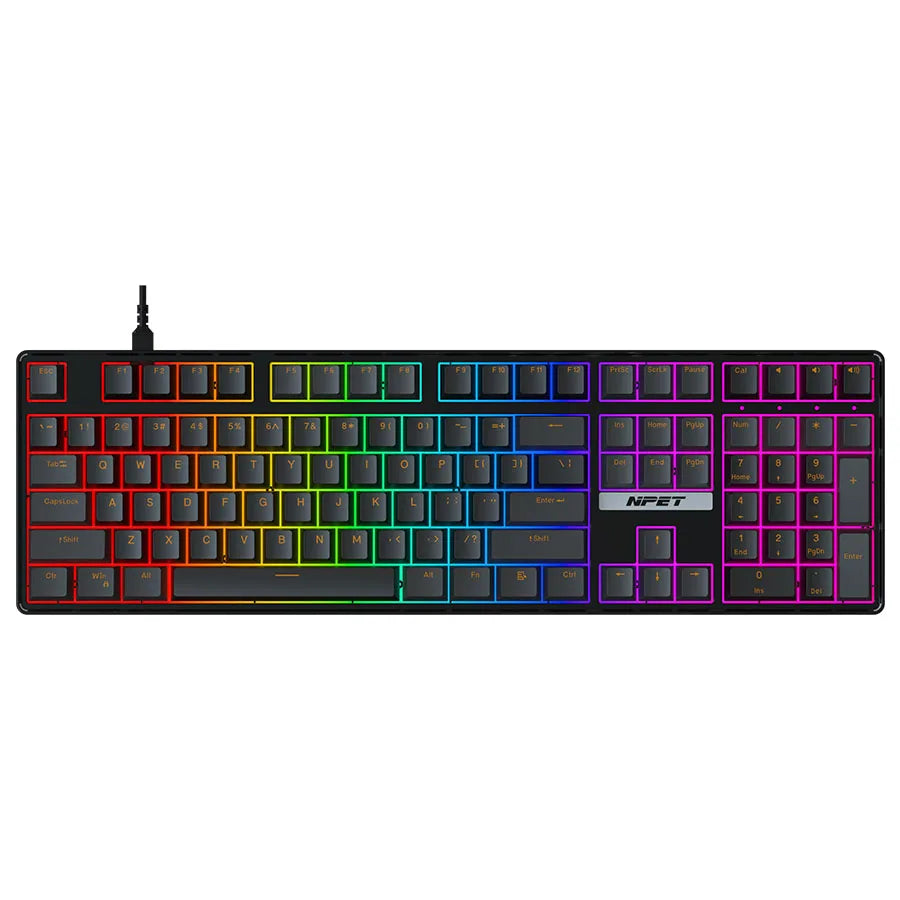 Mechanical Keyboard delivers precision and style with 20+ RGB backlit modes, hot-swappable switches, and an ergonomic design. Perfect for both gaming and office use.