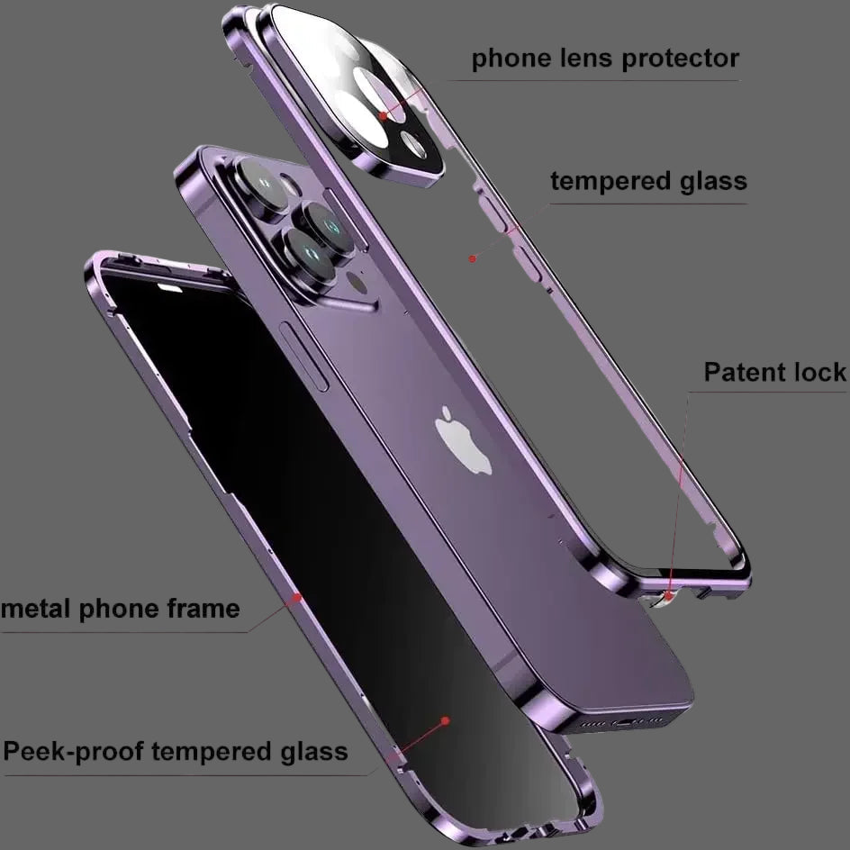 Privacy Magnetic Case with Camera Protection for iPhone