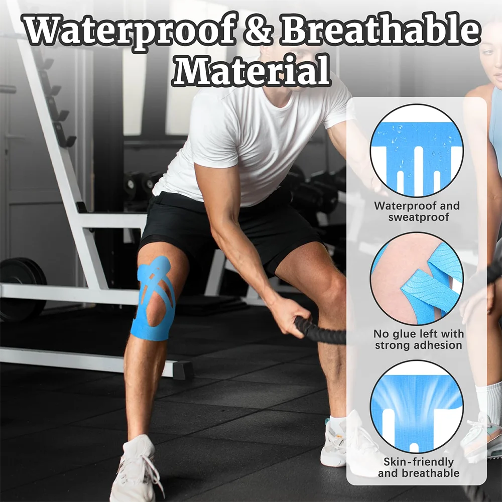 10PCS Kinesiology Tape for Knees – Waterproof & Elastic