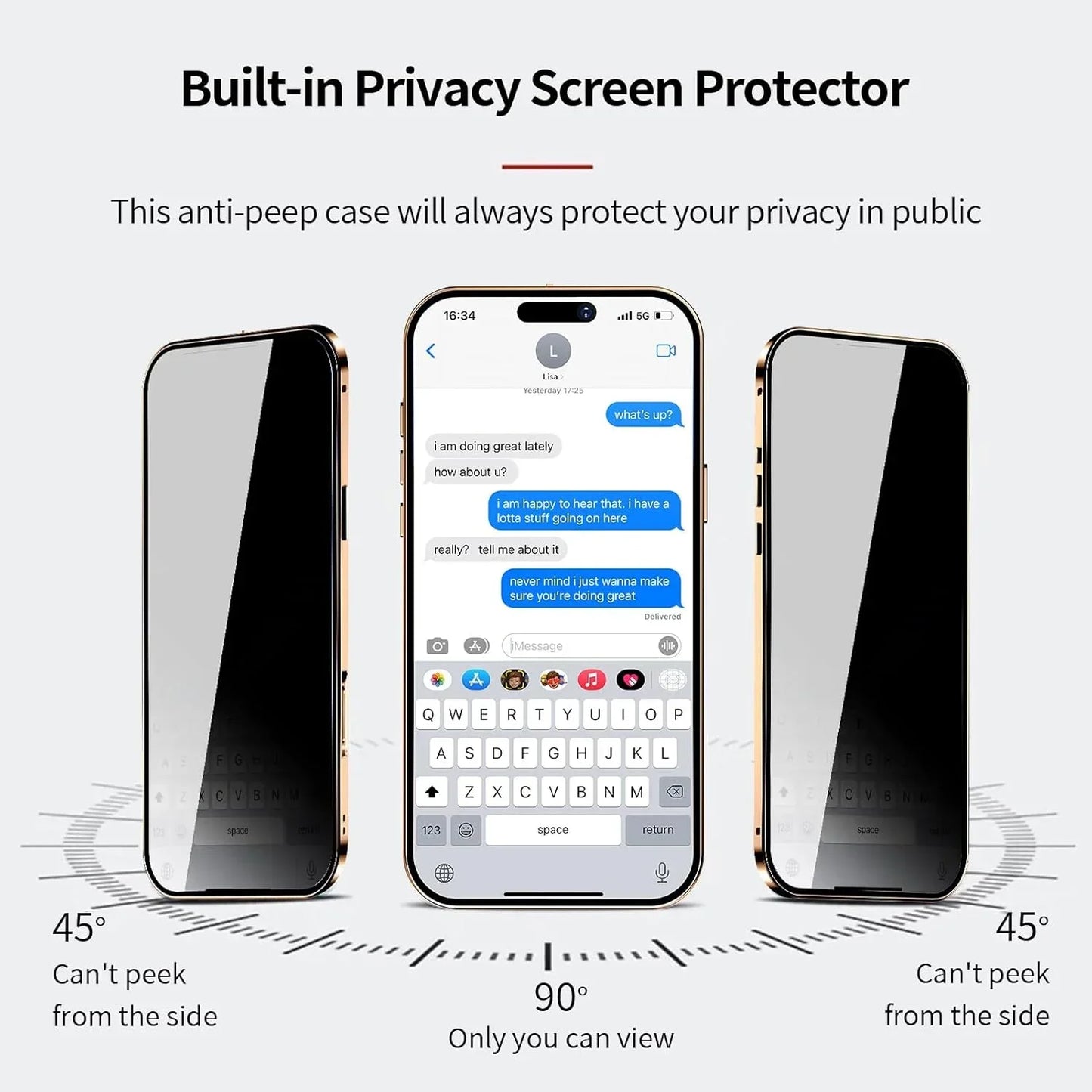 Privacy Magnetic Case with Camera Protection for iPhone