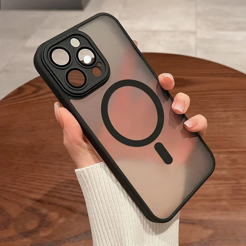 Magnetic Luxury Matte Translucent Armor Case