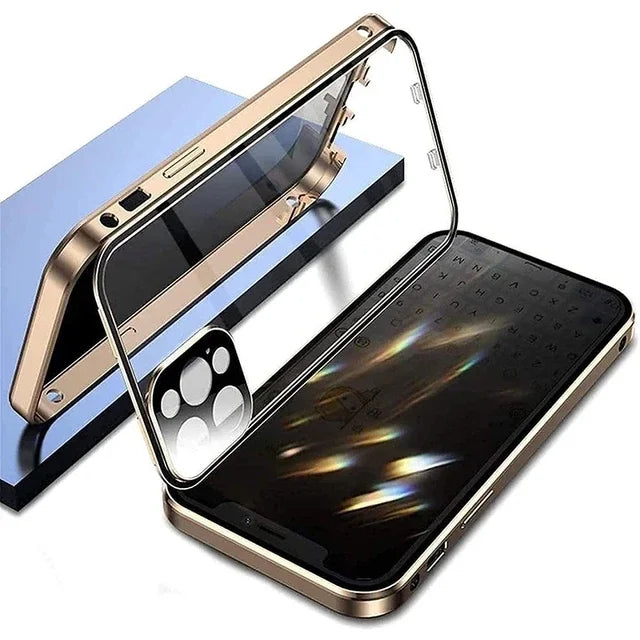 Double-Sided Magnetic Privacy Case with Camera Protection for iPhone