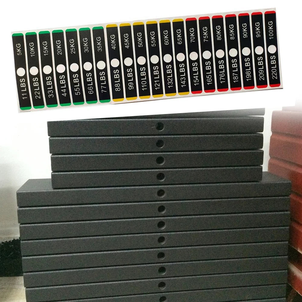 Weight Stack Number Stickers