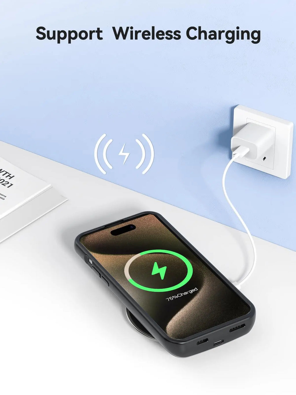 10000mAh Magnetic Wireless Charging Battery Case for iPhone