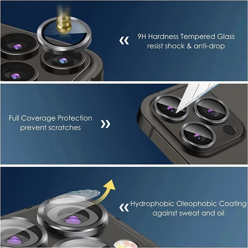3Pcs Metal Camera Lens Protector