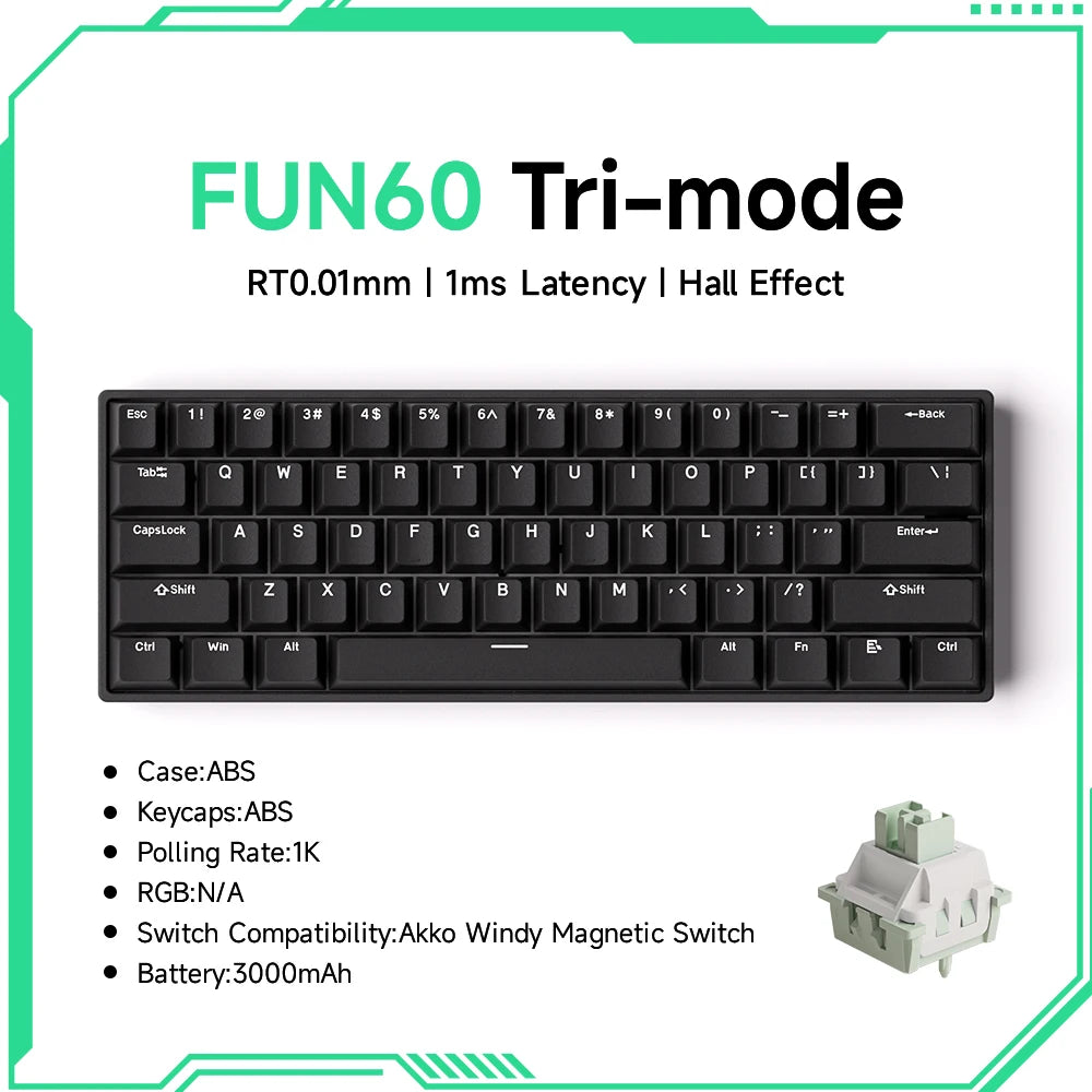 Mechanical Gaming Keyboard – Magnetic Switch, Rapid Trigger 0.01mm, 8K Polling, ARGB, HE/TMR Custom