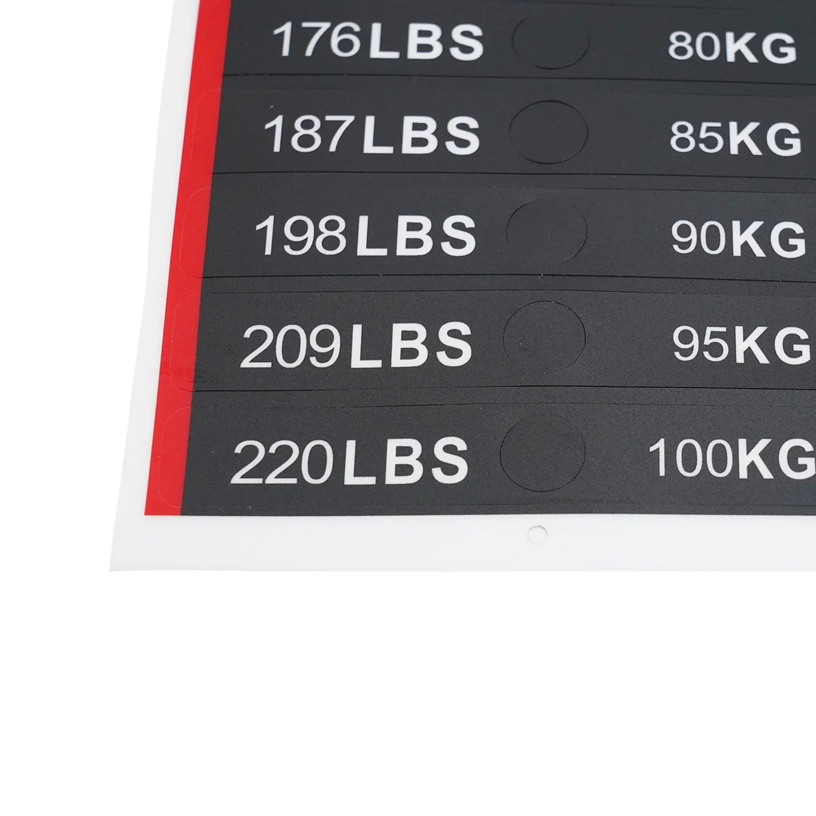 Weight Stack Number Stickers