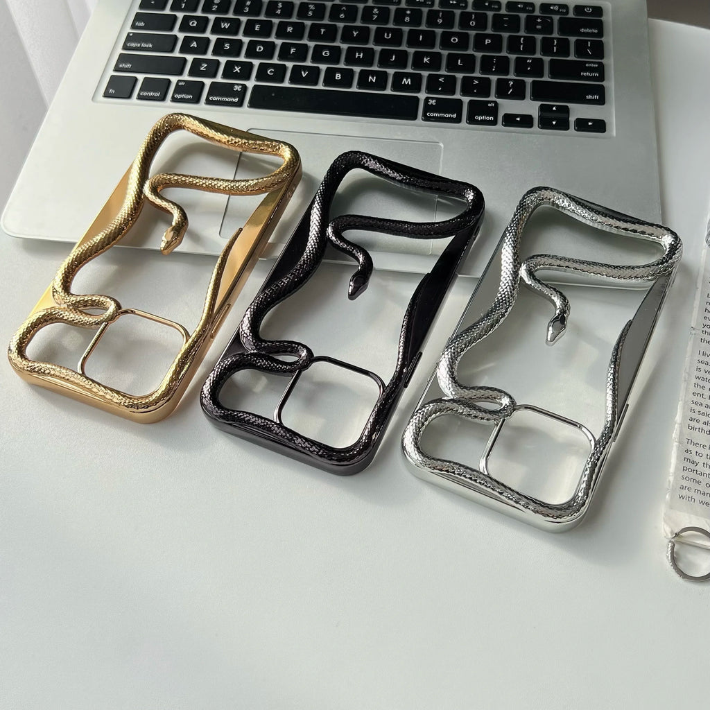 Luxury Hollow Snake Plating Phone Case