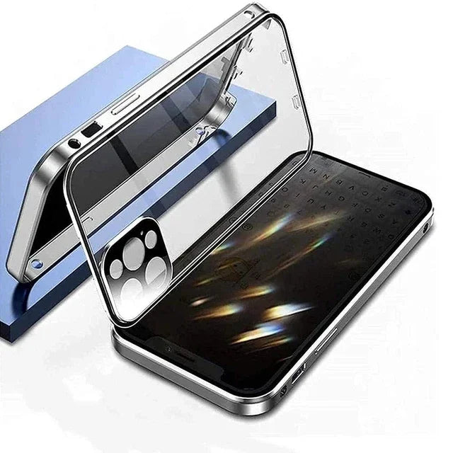 Double-Sided Magnetic Privacy Case with Camera Protection for iPhone