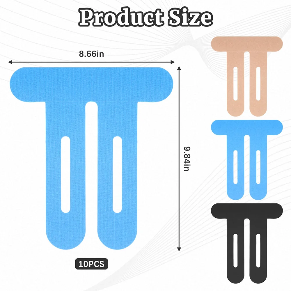 10PCS Kinesiology Tape for Knees – Waterproof & Elastic