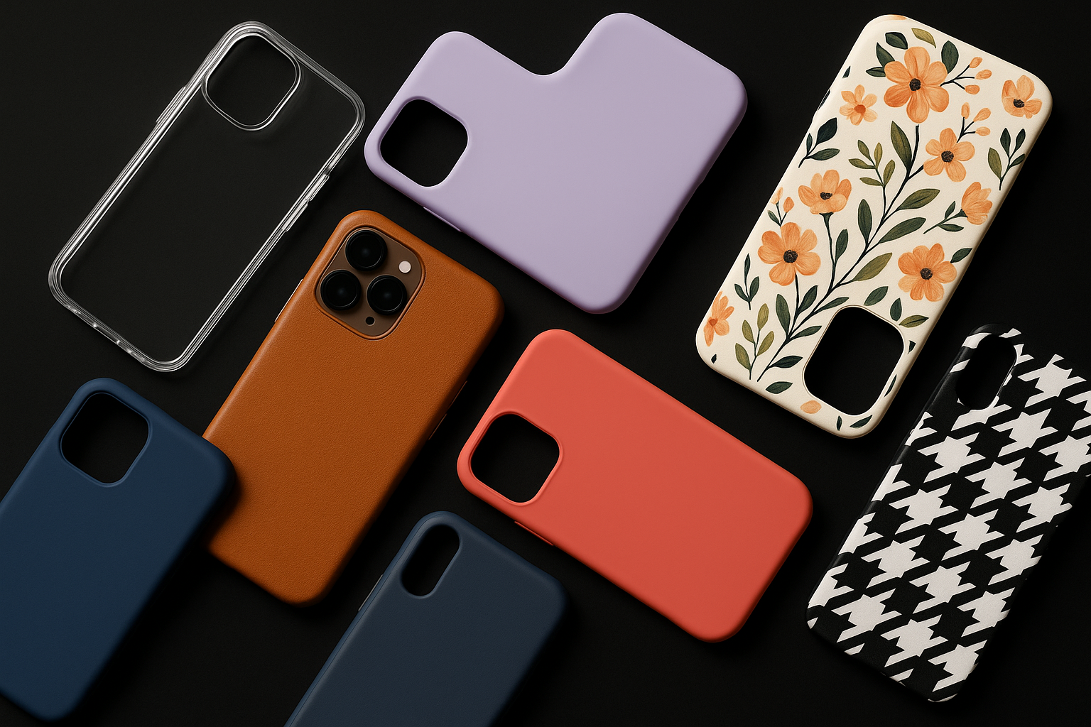 Phone Cases with Black Background